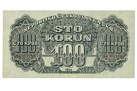 Знак денежный ценностью в 100 крон СССР. 1945 г.