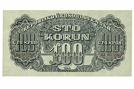 Знак денежный ценностью в 100 крон СССР. 1945 г.