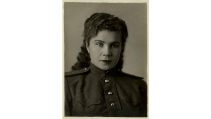 Младший лейтенант Лапина (Сазанович) Александра Ивановна, сотрудник органов госбезопасности БССР. 