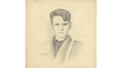 Г. Ф. Бржозовский «Портрет Юшкевича Геннадия Владимировича», 1944 г.