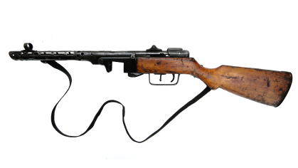 Самодельный партизанский  пистолет – пулемёт ППШ-41 облегчённого типа. 